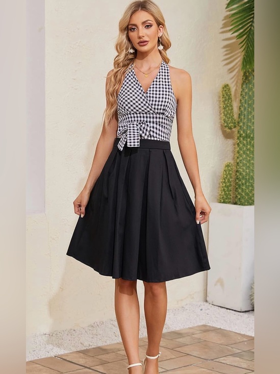 Modcloth Dresses & Skirts - Black Cotton Inverted Pleats Poplin skirt with pockets Size M NWOT